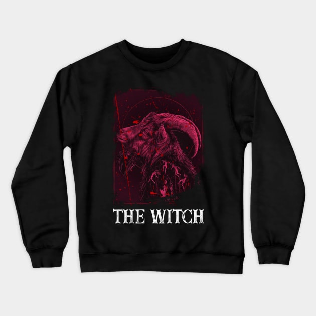 Black Phillip The Sinister Presence Of Evil Crewneck Sweatshirt by Chibi Monster